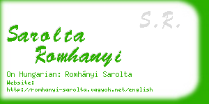 sarolta romhanyi business card